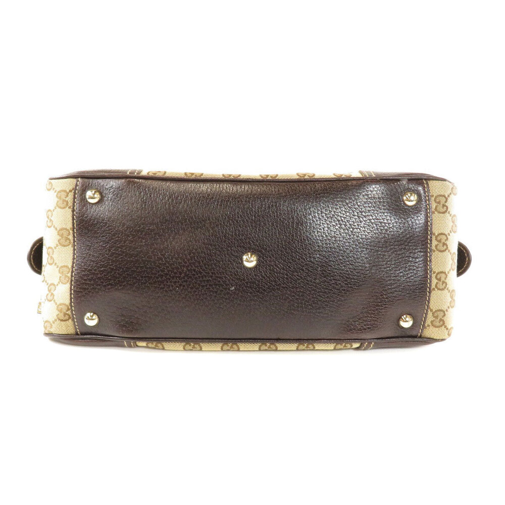 Gucci GG Canvas Princy Boston bag monogram canvas brown leather - Picture 4 of 10